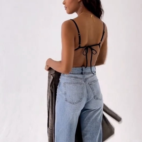 L*Space Bree One Piece Ribbed Swimsuit Bodysuit Black - Picture 11 of 16